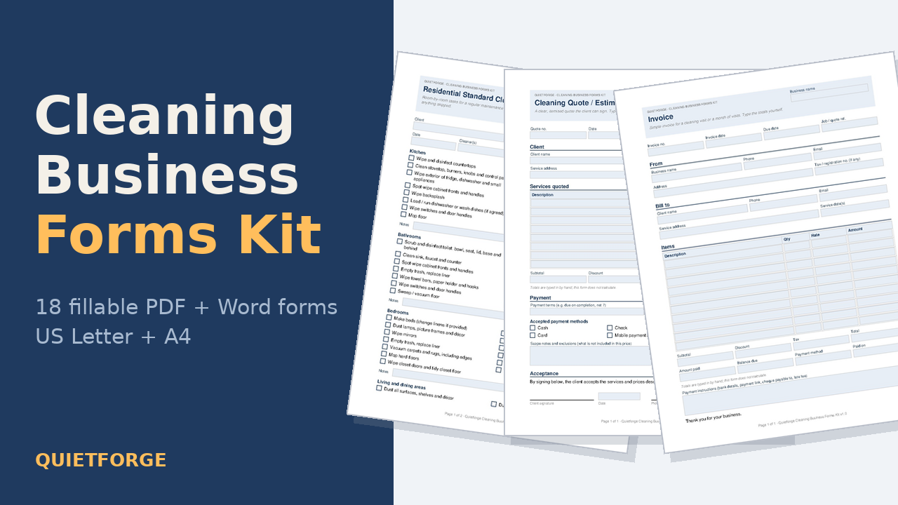 Cleaning Forms Kit cover