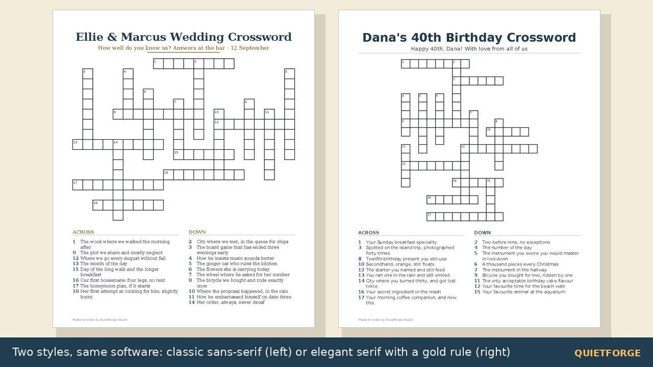 Custom Crossword Gift preview 2