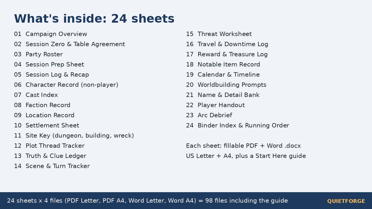 Game Master's Campaign Binder preview 1