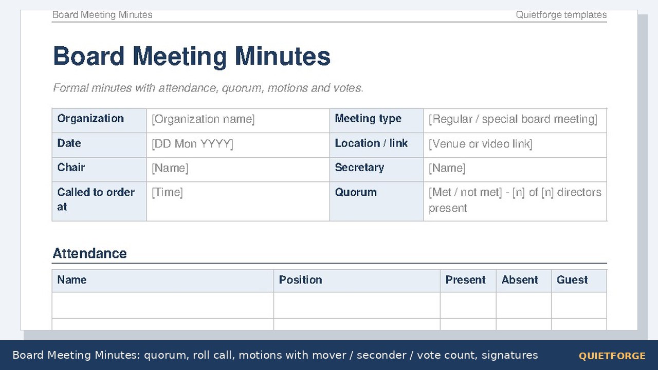Meeting Templates Pack preview 3