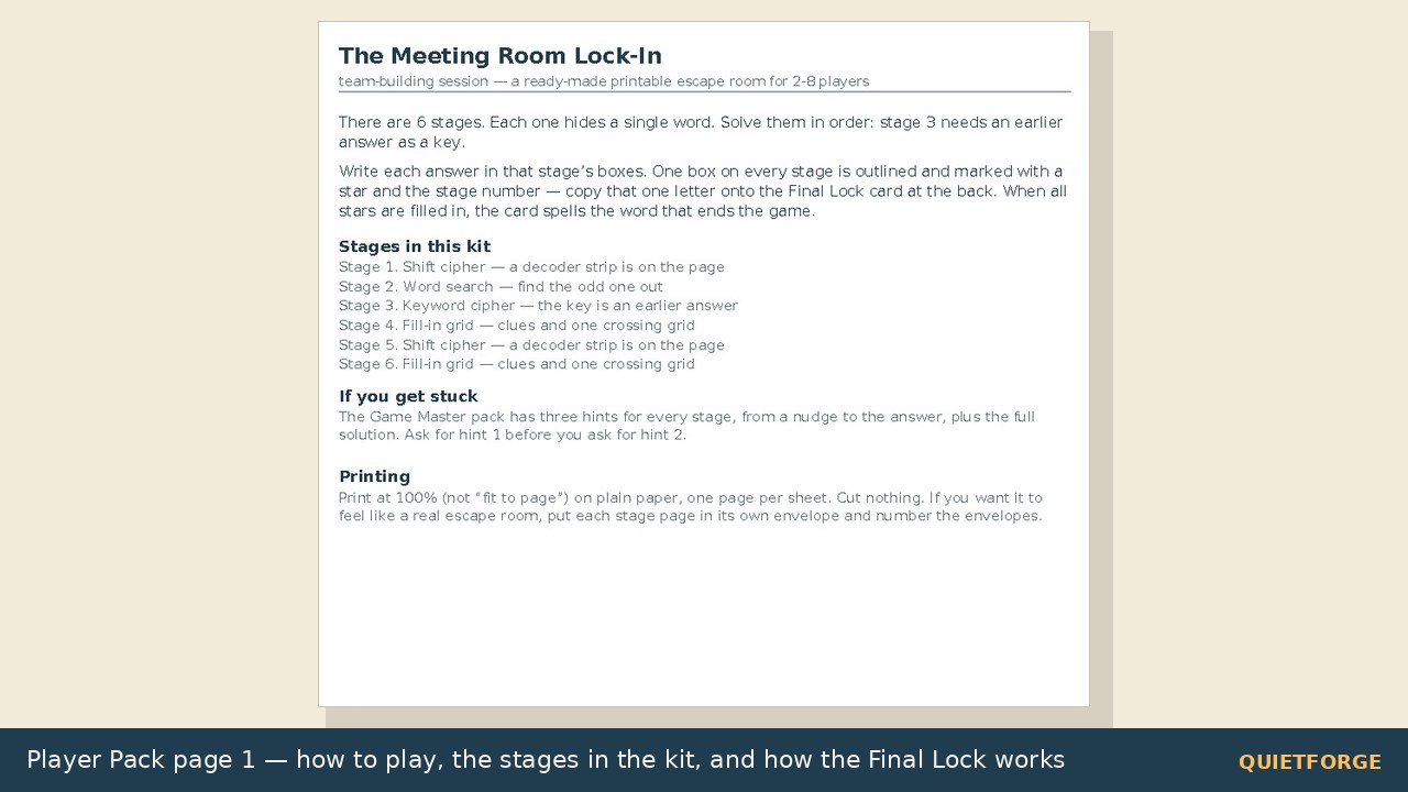 Office Escape Room (printable) preview 1
